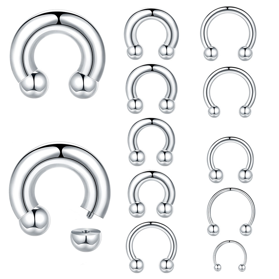 Body Jewelry Gauges - 1PC 18G-00G Large Gauge Stainless Steel