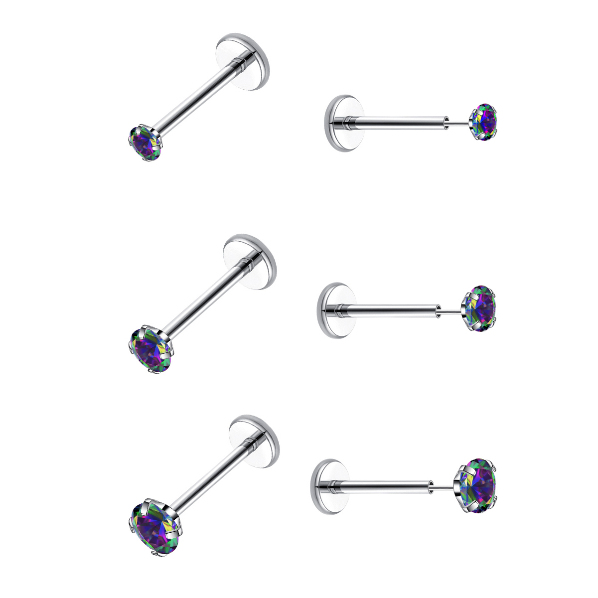 20G Flat Back Threadless Earri - Tragus Flat Back recension och pris