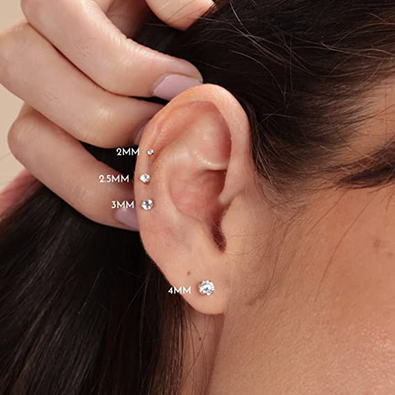 20G Flat Back Threadless Earri - Tragus Flat Back recension och pris