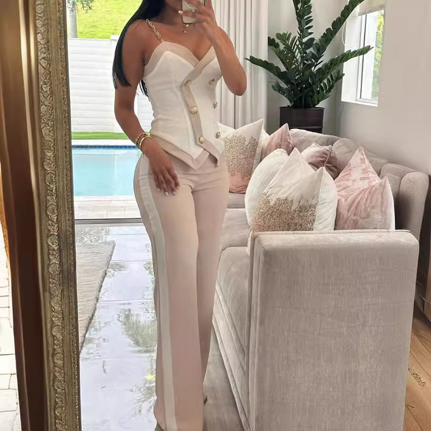 Women Side Striped Work Suit S - Body Jewelry Waist recension och pris