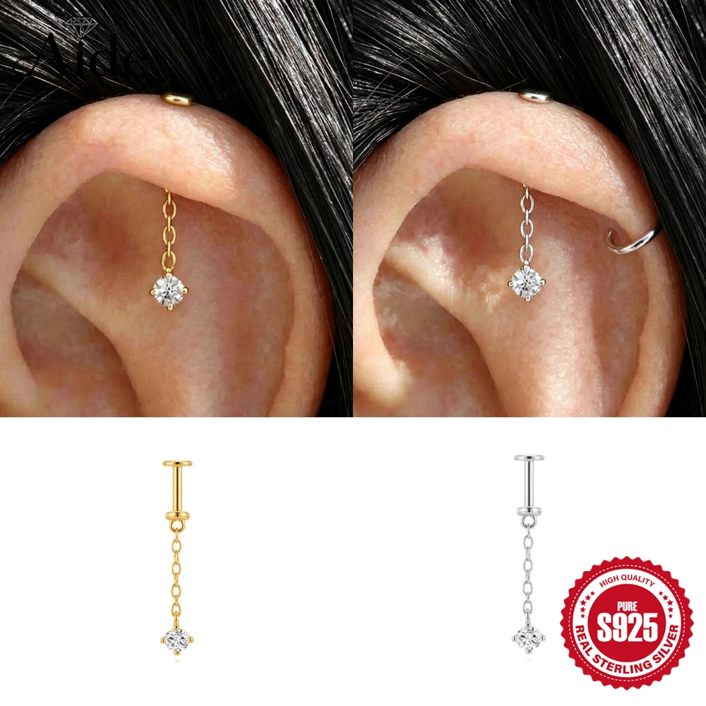 AIDE 925 Sterling Silver Verti - Tragus Flat Back recension och pris