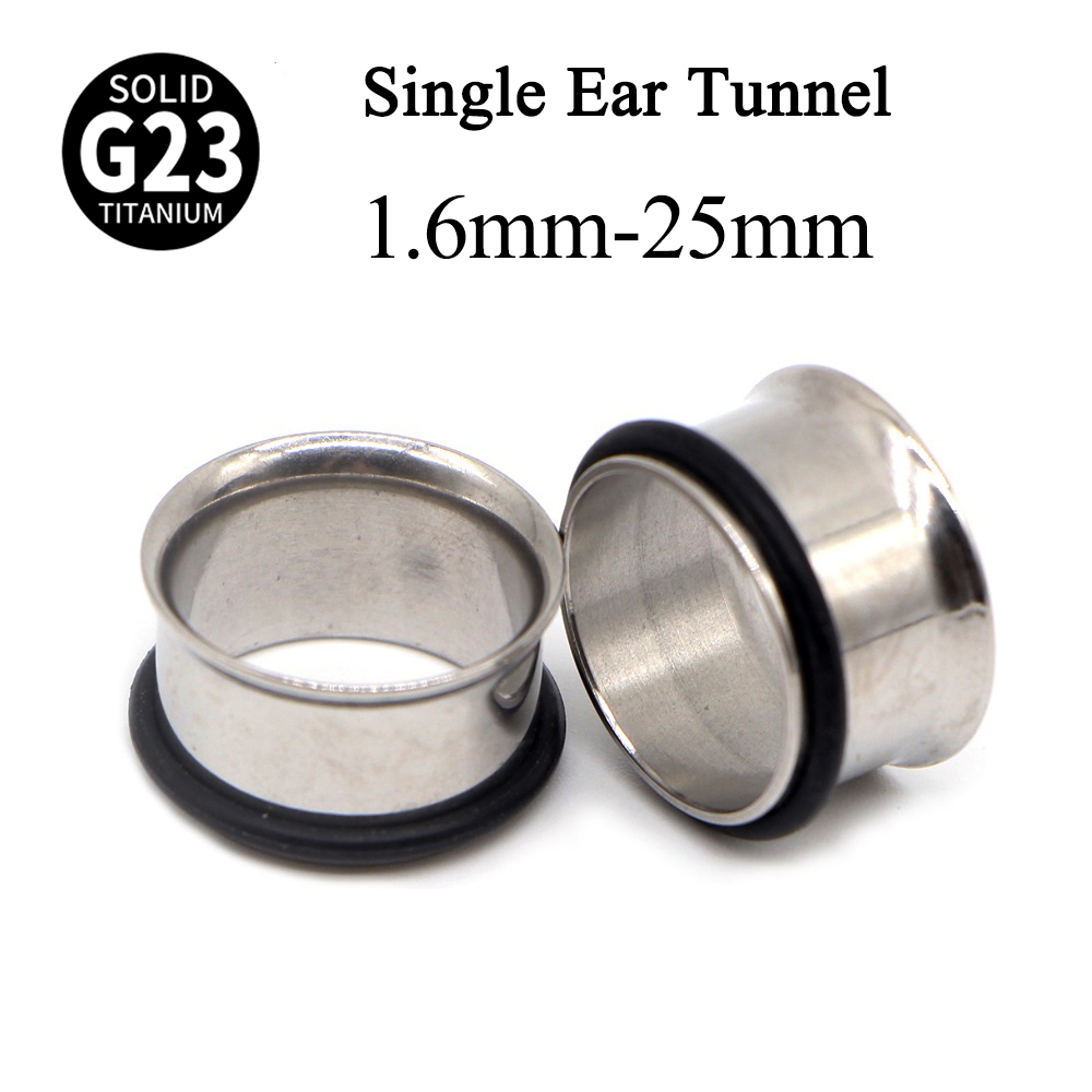 1Pair G23 Titanium Single Flar - Body Jewelry Gauges recension och pris