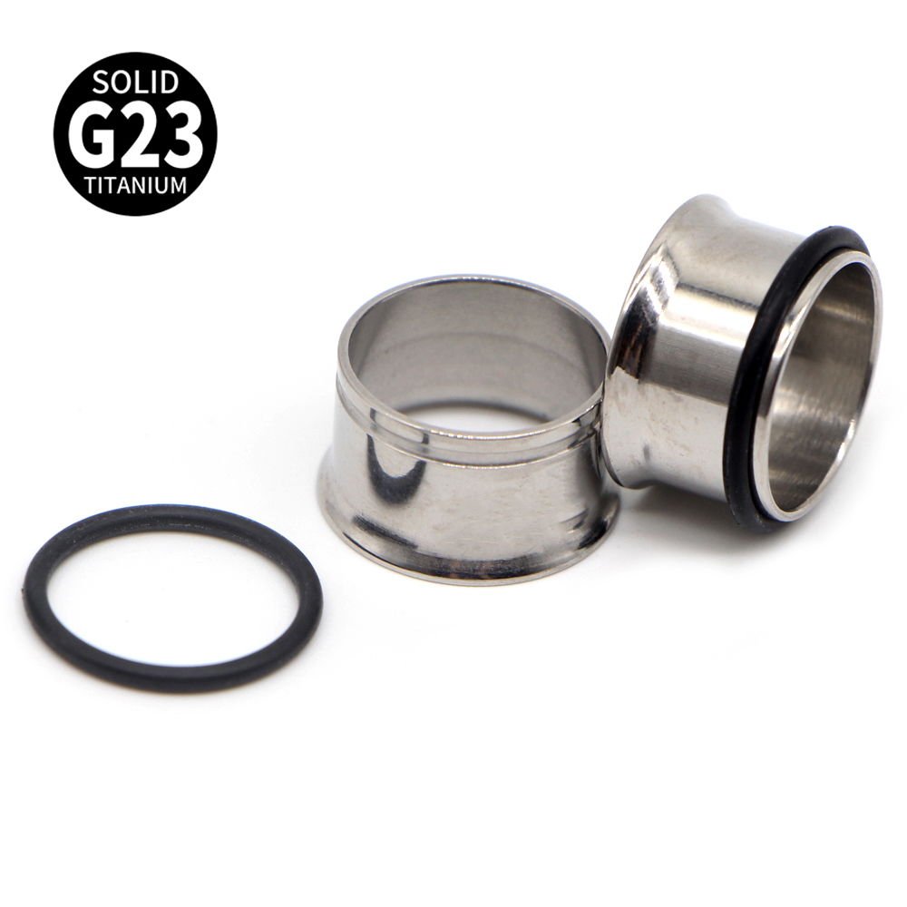 1Pair G23 Titanium Single Flar - Body Jewelry Gauges recension och pris