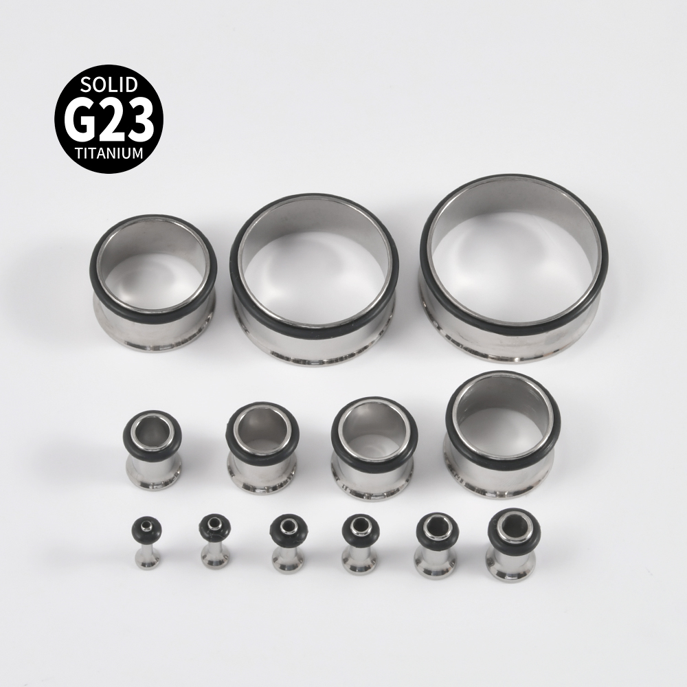 1Pair G23 Titanium Single Flar - Body Jewelry Gauges recension och pris