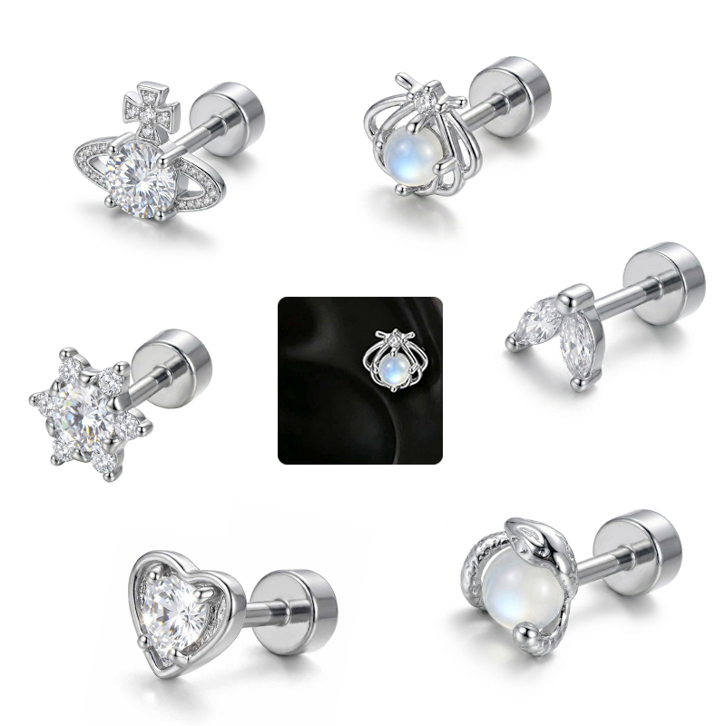 1PC Hypoallergenic Cartilage E - Tragus Flat Back recension och pris
