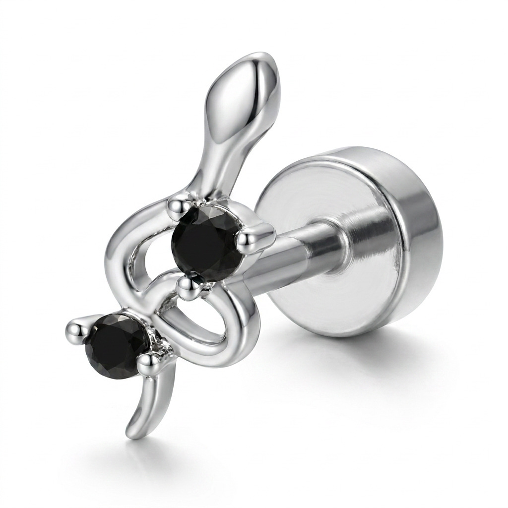1PC Hypoallergenic Cartilage E - Tragus Flat Back recension och pris