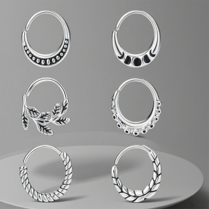6 pieces of women's nose ring  - Body Jewelry Metal Types recension och pris
