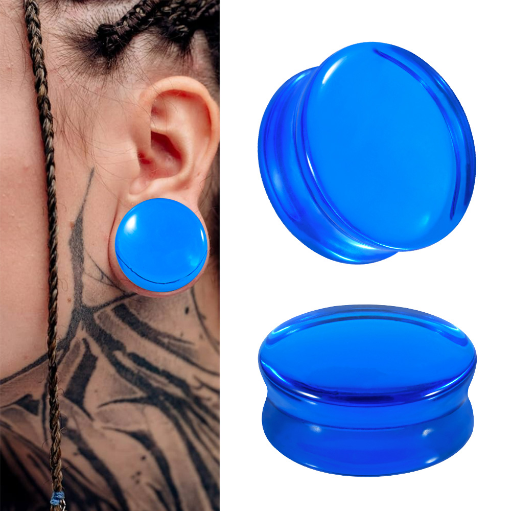 1/2/22PCS Glass&Stone Round Ea - Body Jewelry Tunnels recension och pris