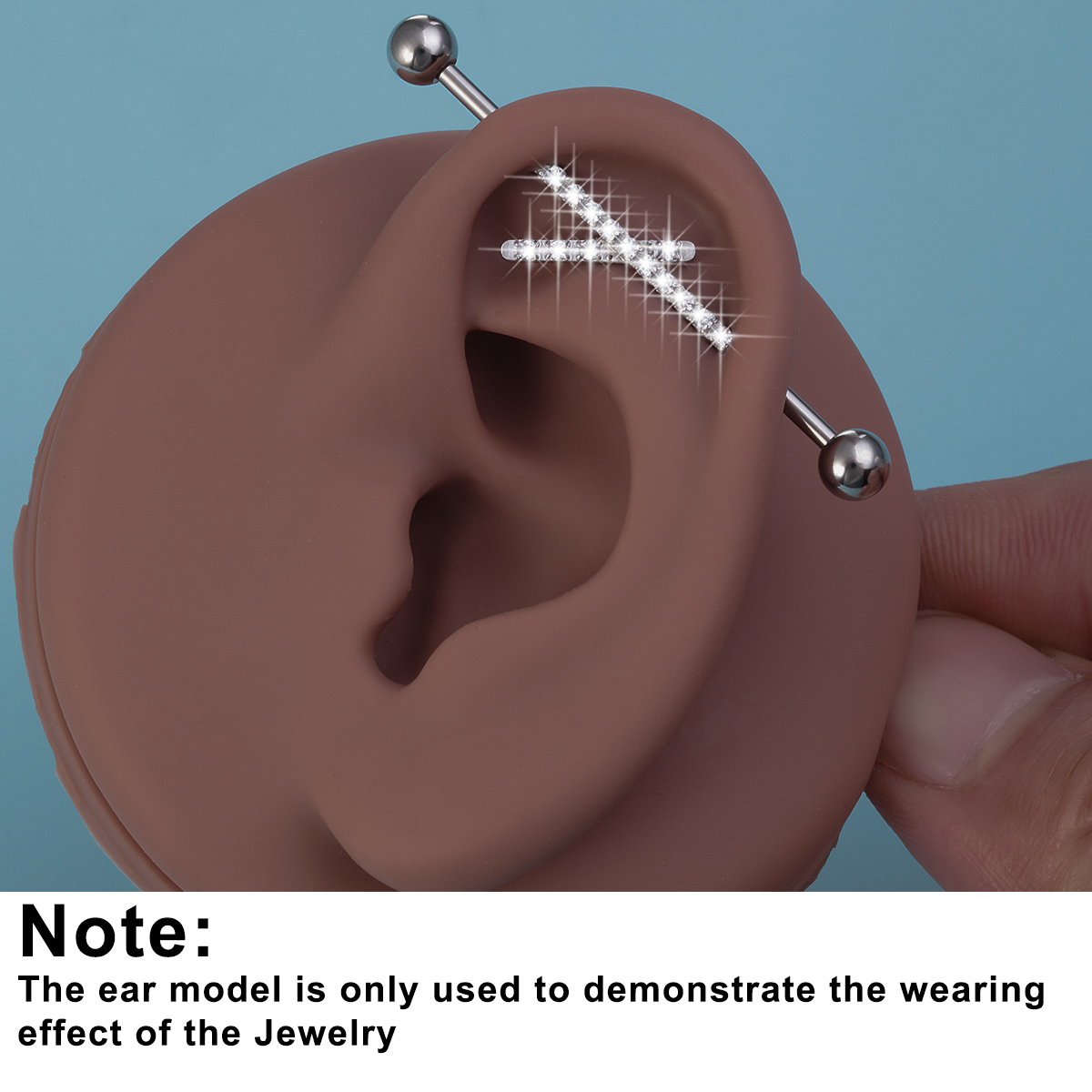 1pc Zirconia Industrial Pierci - Body Jewelry Industrial recension och pris