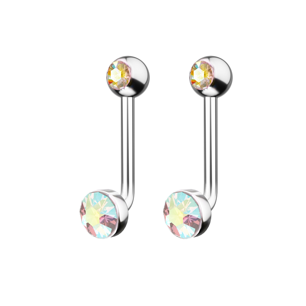 1PC F136 Titanium 14G CZ Gem P - Body Jewelry Vch recension och pris
