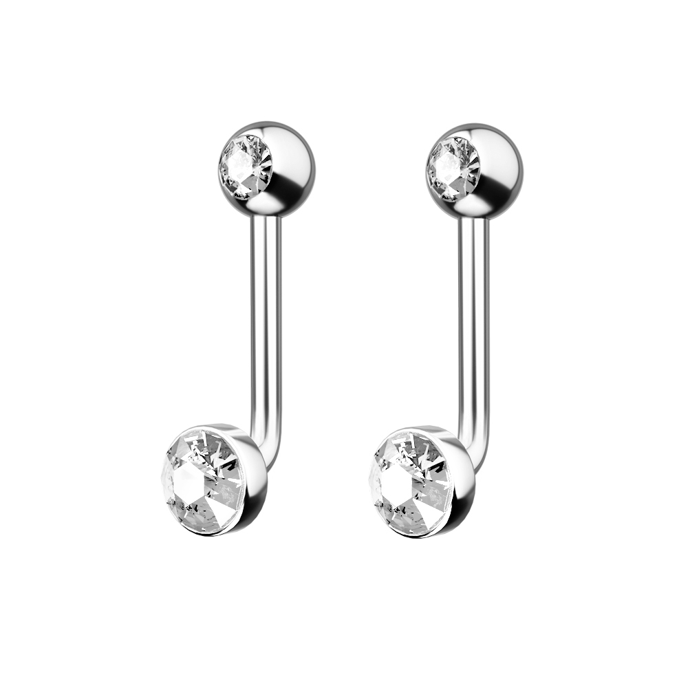 1PC F136 Titanium 14G CZ Gem P - Body Jewelry Vch recension och pris