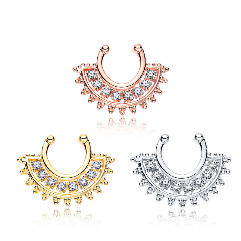 1PCS U-type Fake Septum Clicke - Body Jewelry Metal Types recension och pris
