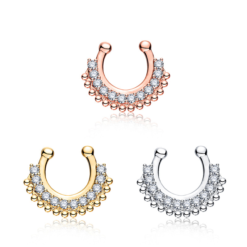1PCS U-type Fake Septum Clicke - Body Jewelry Metal Types recension och pris