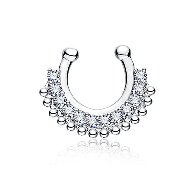 1PCS U-type Fake Septum Clicke - Body Jewelry Metal Types recension och pris
