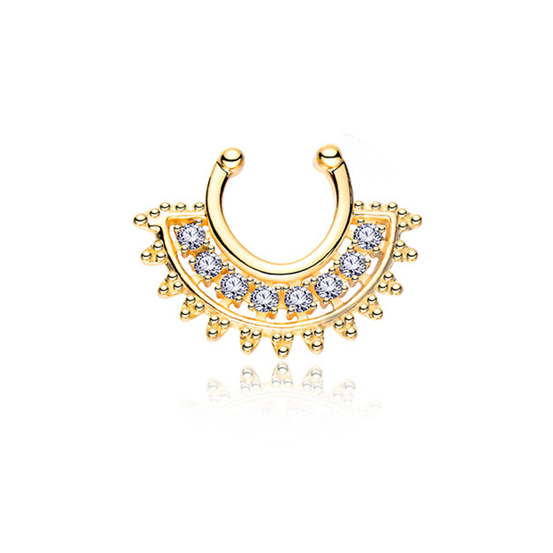 1PCS U-type Fake Septum Clicke - Body Jewelry Metal Types recension och pris