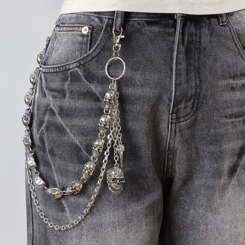 Multi‑Layer Skull Bead Pants C - Body Jewelry Waist recension och pris