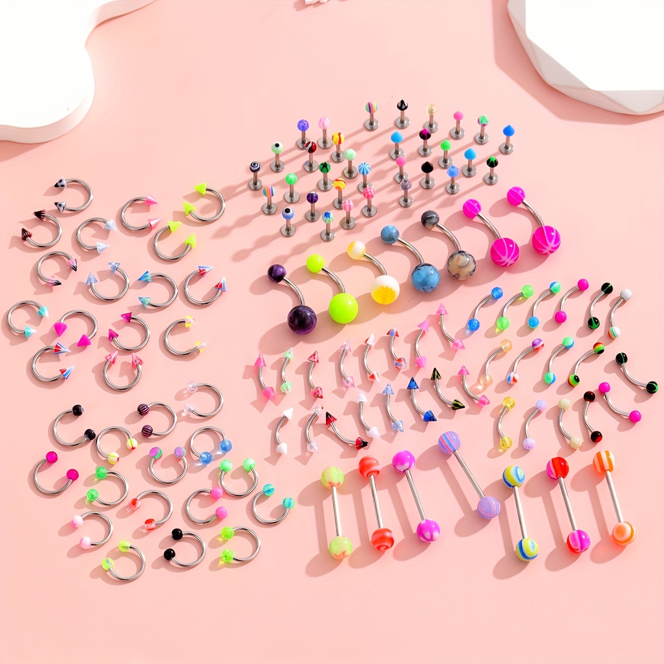 45/80/110Pcs Mix Styles Stainl - Body Jewelry Storage recension och pris