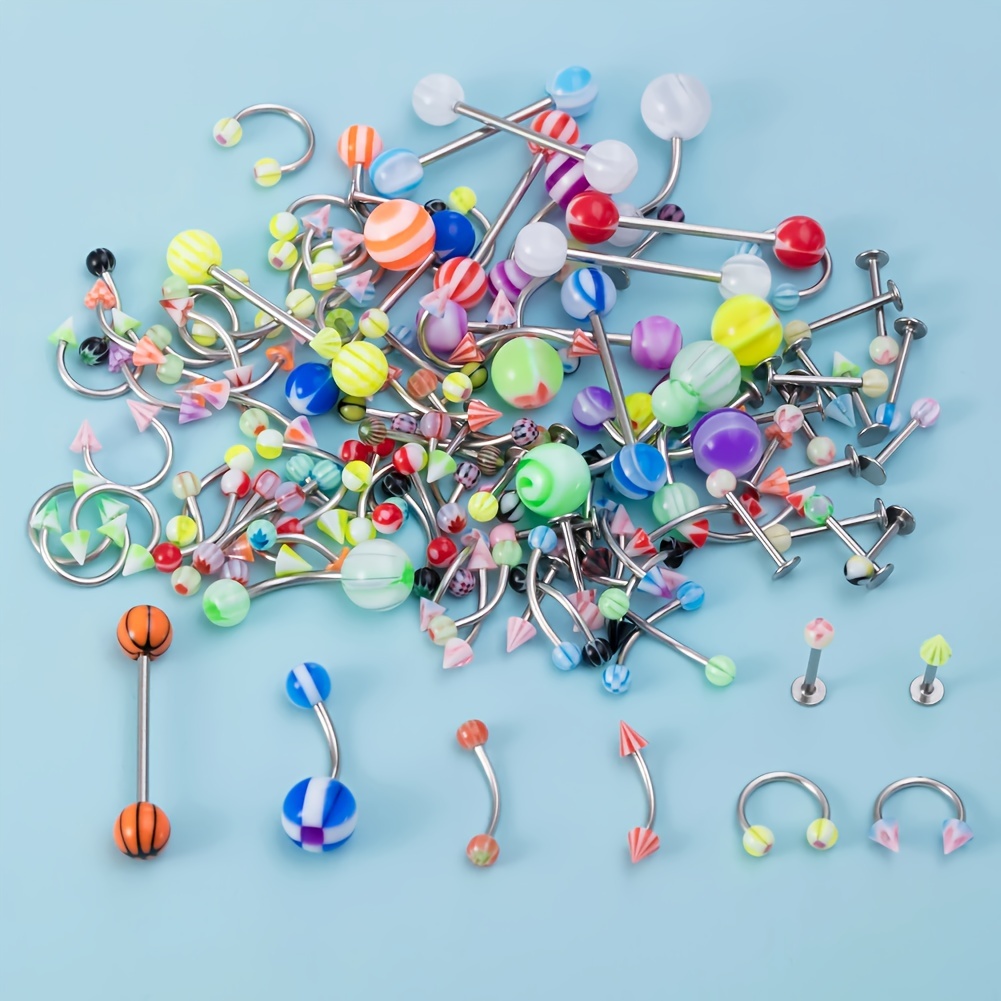45/80/110Pcs Mix Styles Stainl - Body Jewelry Storage recension och pris