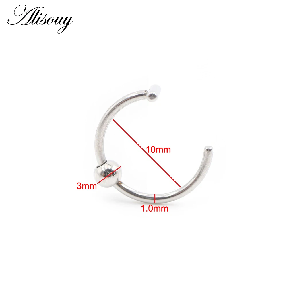 1 Piece Stainless Steel Nose R - Body Jewelry Metal Types recension och pris