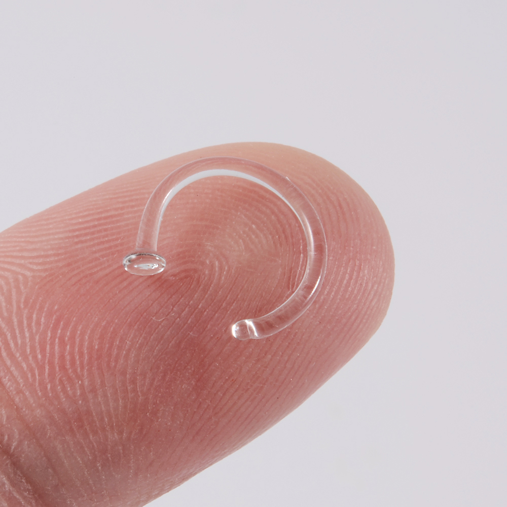 1PC Glass Nose Stud Transparen - Body Jewelry Storage recension och pris
