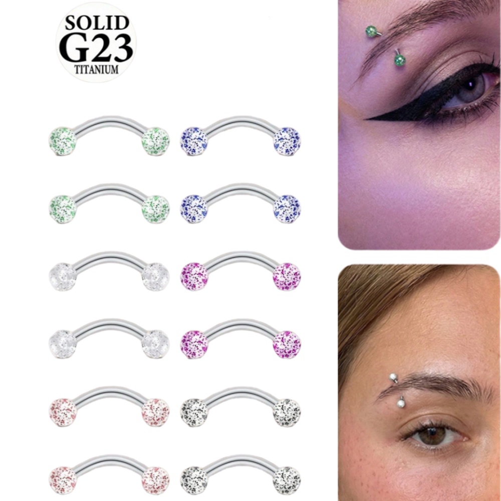 2PCS 16G 8/10mm Titanium Alloy - Body Jewelry Vch recension och pris