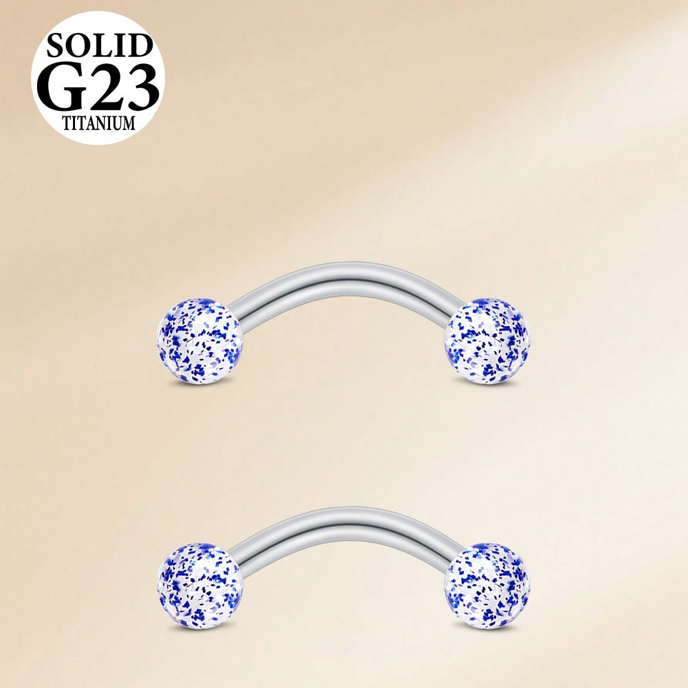 2PCS 16G 8/10mm Titanium Alloy - Body Jewelry Vch recension och pris