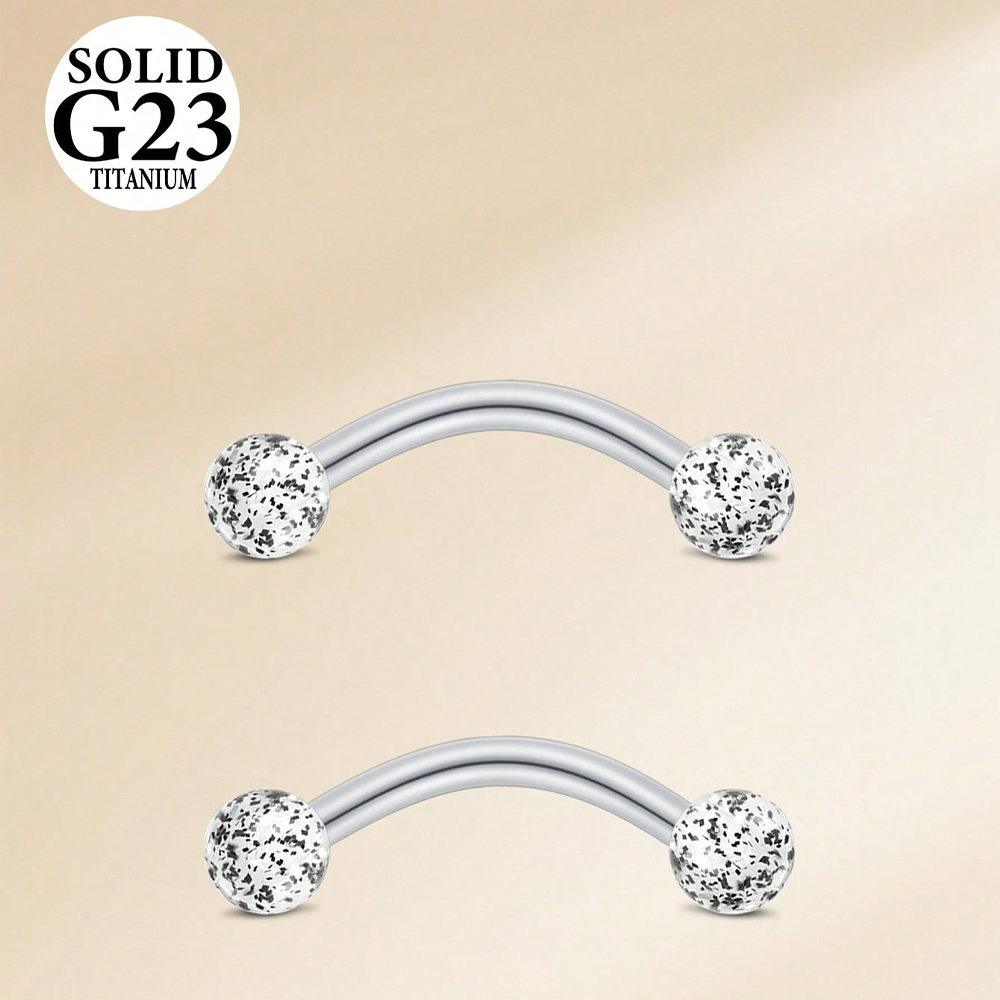 2PCS 16G 8/10mm Titanium Alloy - Body Jewelry Vch recension och pris