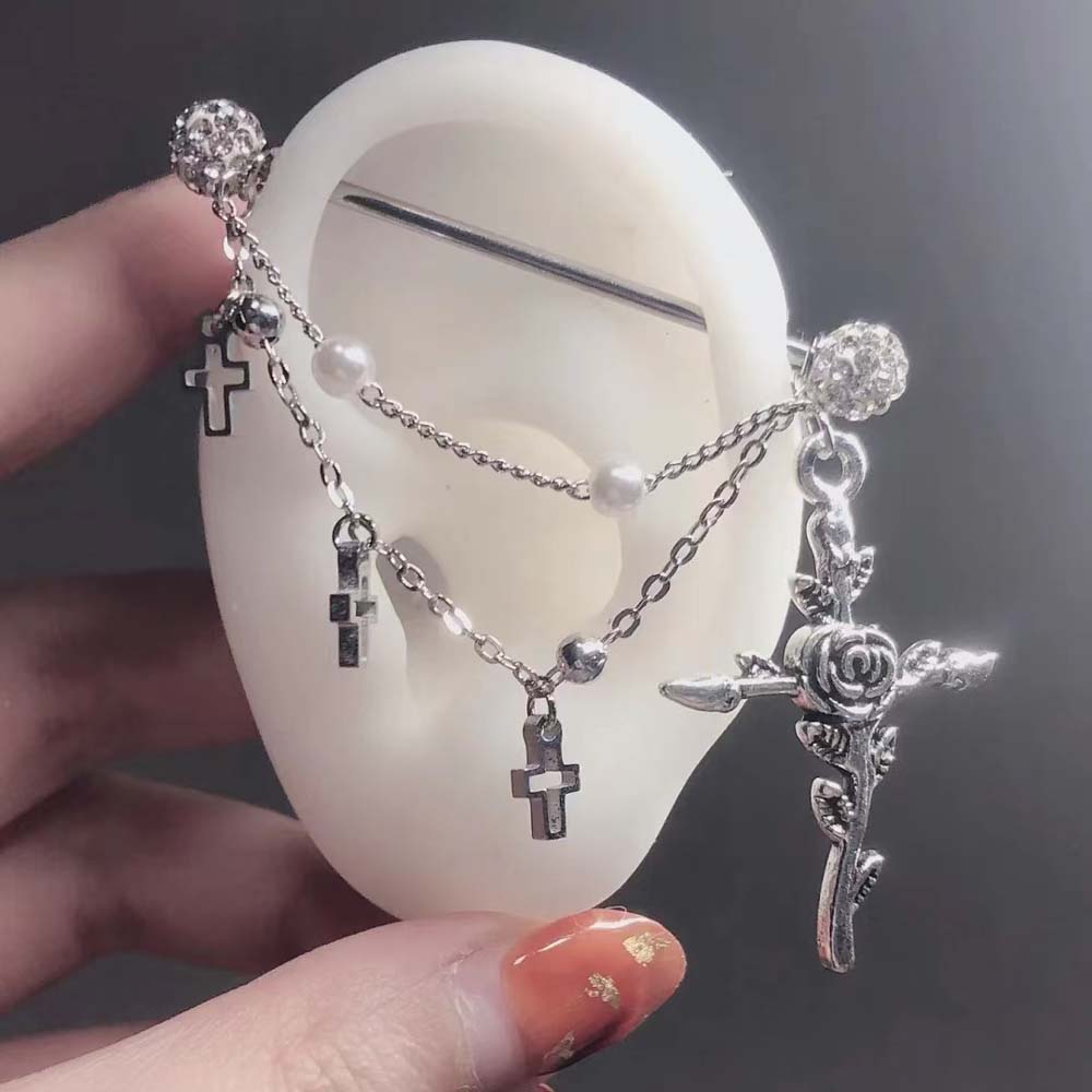 1PC Industrial Scaffold Barbel - Body Jewelry Industrial recension och pris