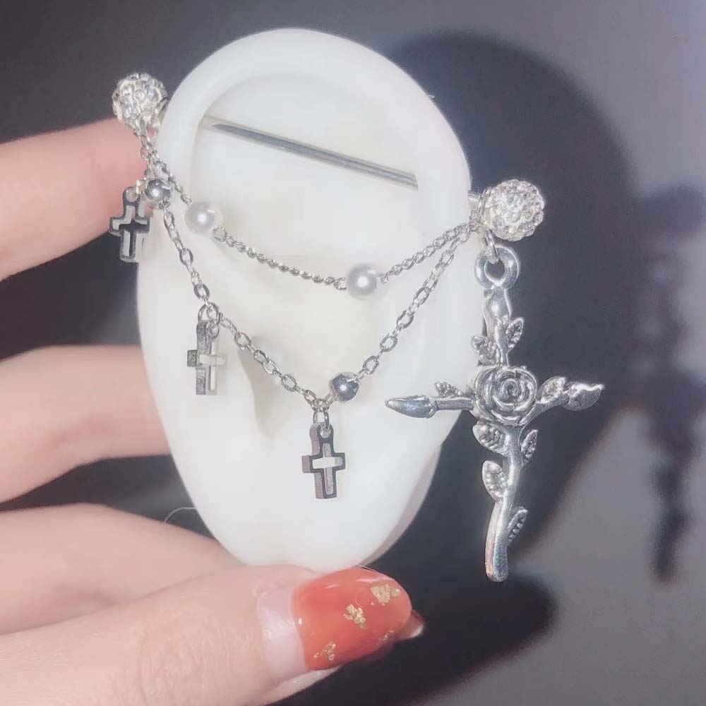 1PC Industrial Scaffold Barbel - Body Jewelry Industrial recension och pris