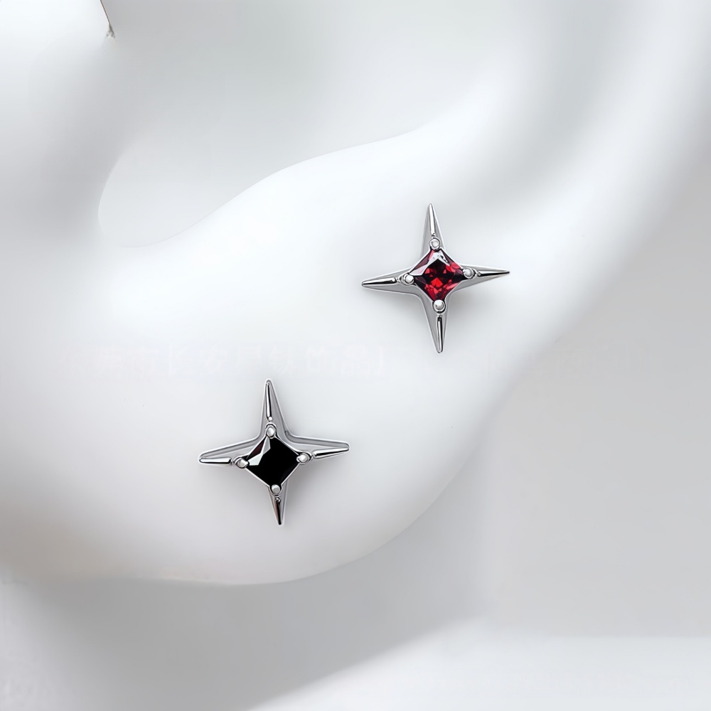 G23 Titanium 16G CZ Square Sta - Flat Back Labret Stud recension och pris