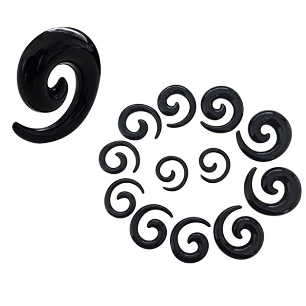 1 Set Ear Taper Kit Black Ear  - Body Jewelry Tunnels recension och pris