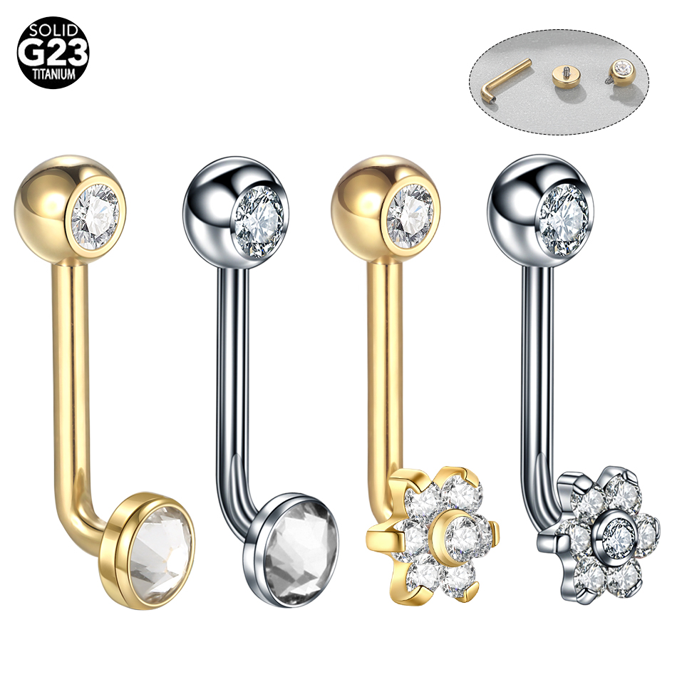 10pcs/lot Titanium Zircon Chri - Body Jewelry Vch recension och pris