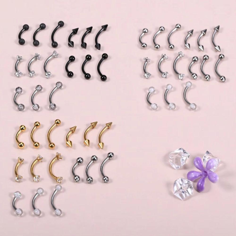 15Pcs Set 16g Piercing Jewelry - Body Jewelry Vertical Labret recension och pris