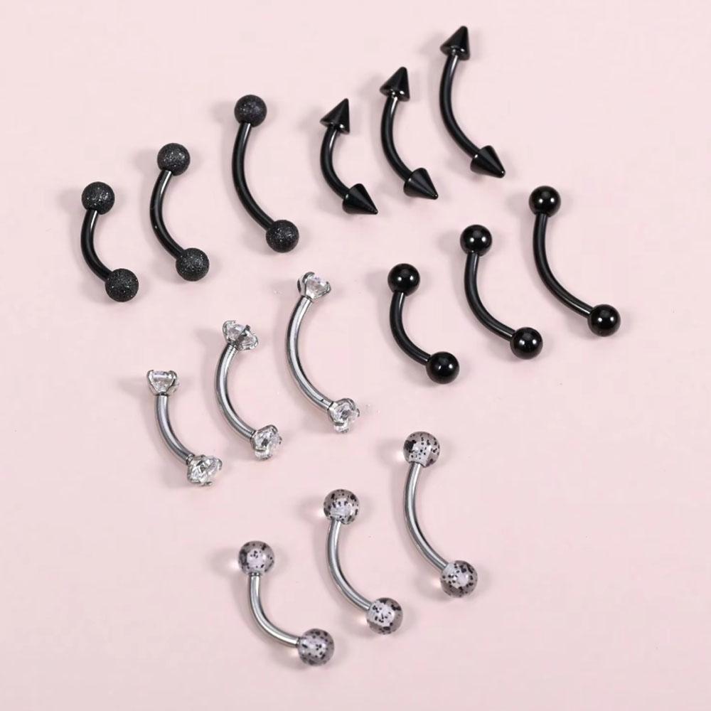15Pcs Set 16g Piercing Jewelry - Body Jewelry Vertical Labret recension och pris