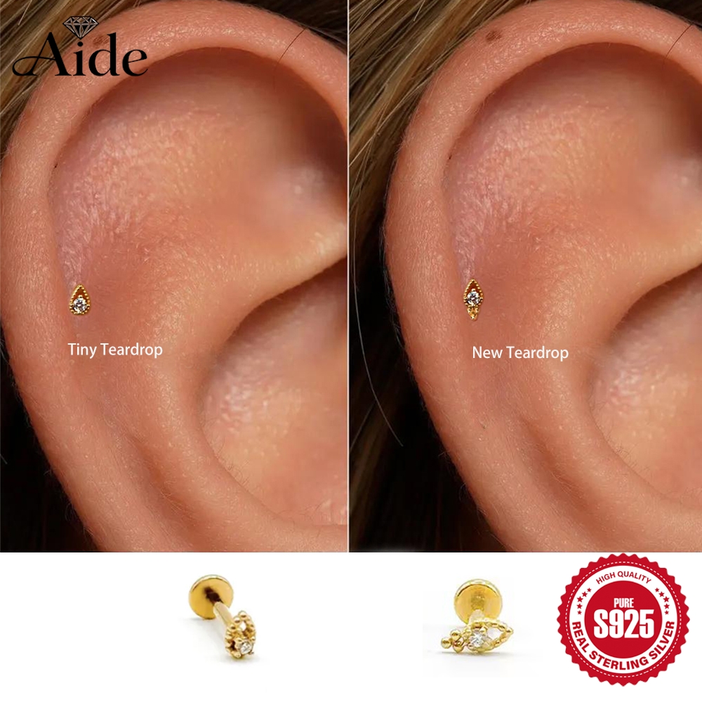 AIDE1 Pc  925 Sterling Silver  - Tragus Flat Back recension och pris