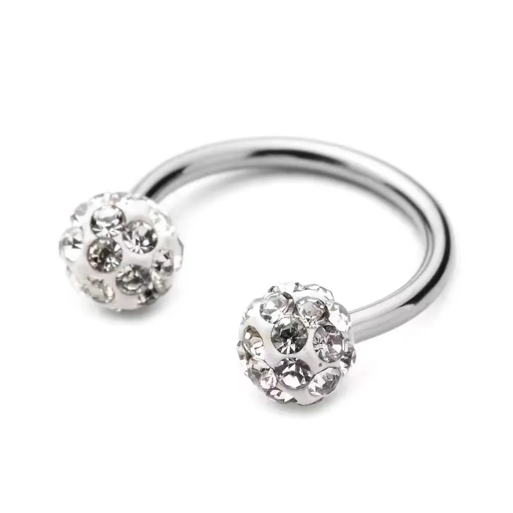 5pc Stainless Steel Rhinestone - Body Jewelry Metal Types recension och pris