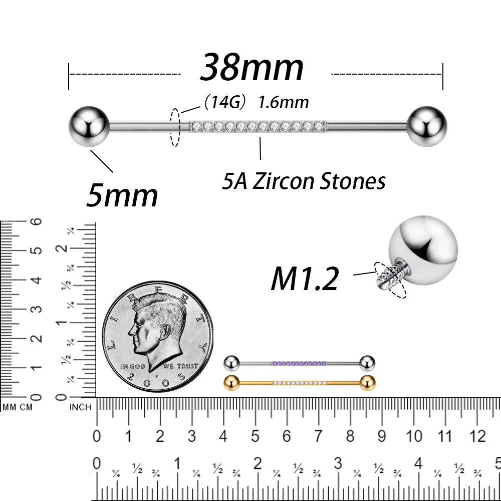 G23 Titanium Body Piercing Jew - Body Jewelry Industrial recension och pris
