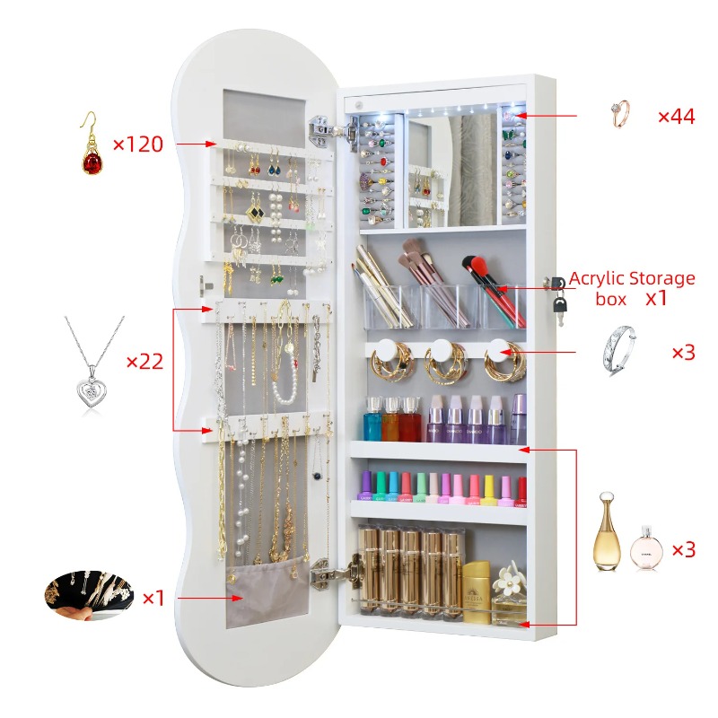 European simple, wooden full-b - Body Jewelry Storage recension och pris