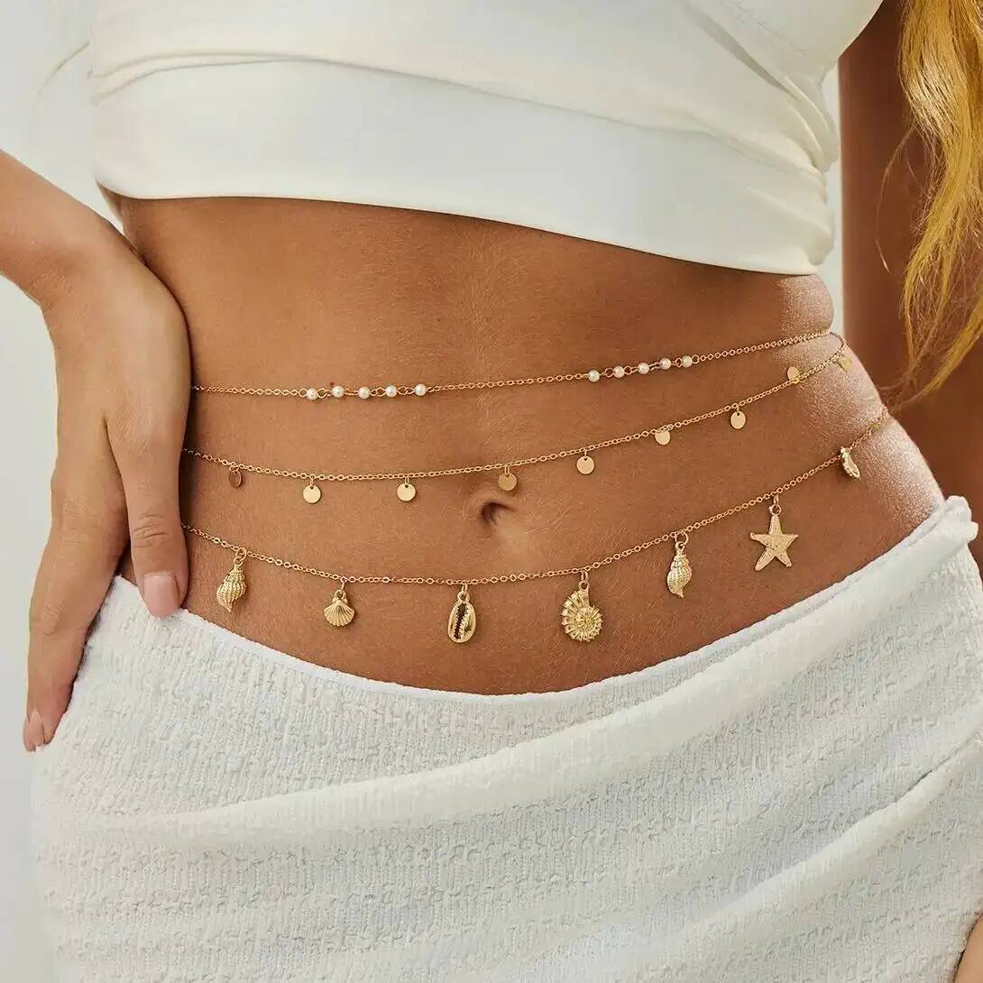IngeSight.Z 3Pcs/Set Boho Star - Body Jewelry Waist recension och pris