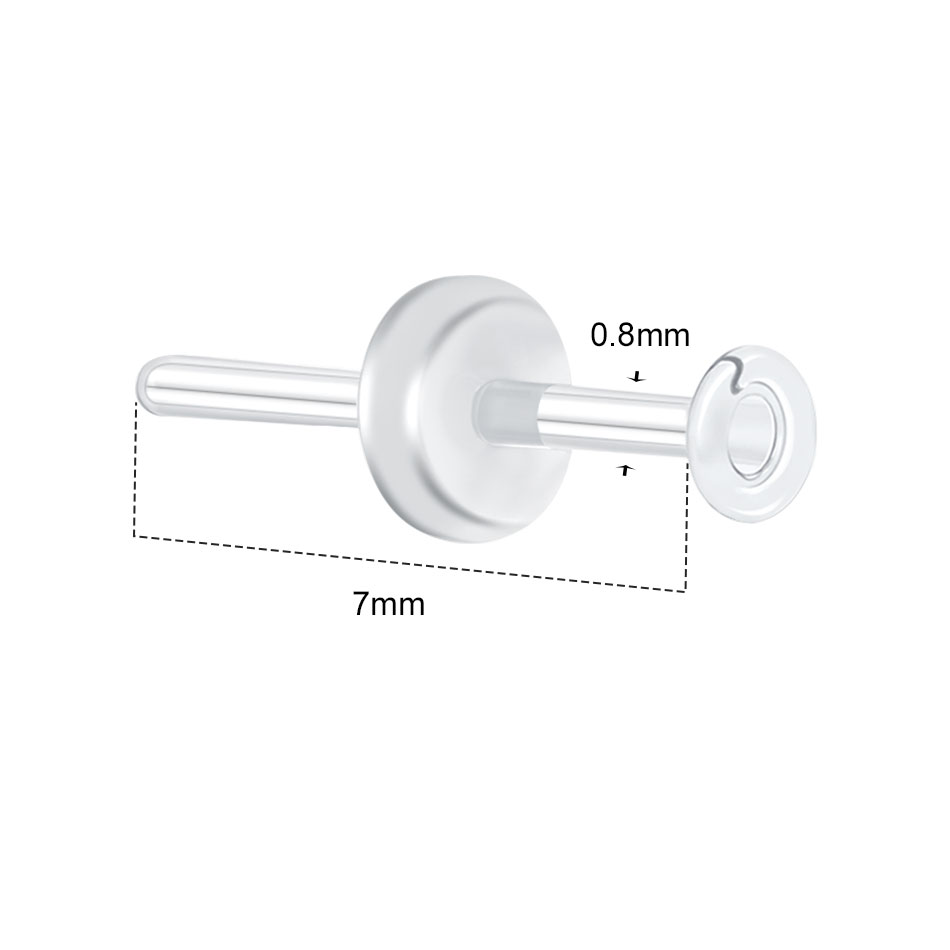 1/5PCS Glass Nose Stud Transpa - Body Jewelry Storage recension och pris