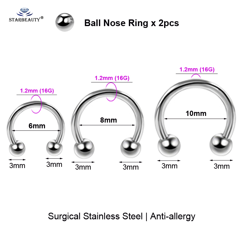 2pcs Multipurpose BCR Face Pie - Body Jewelry Vch recension och pris