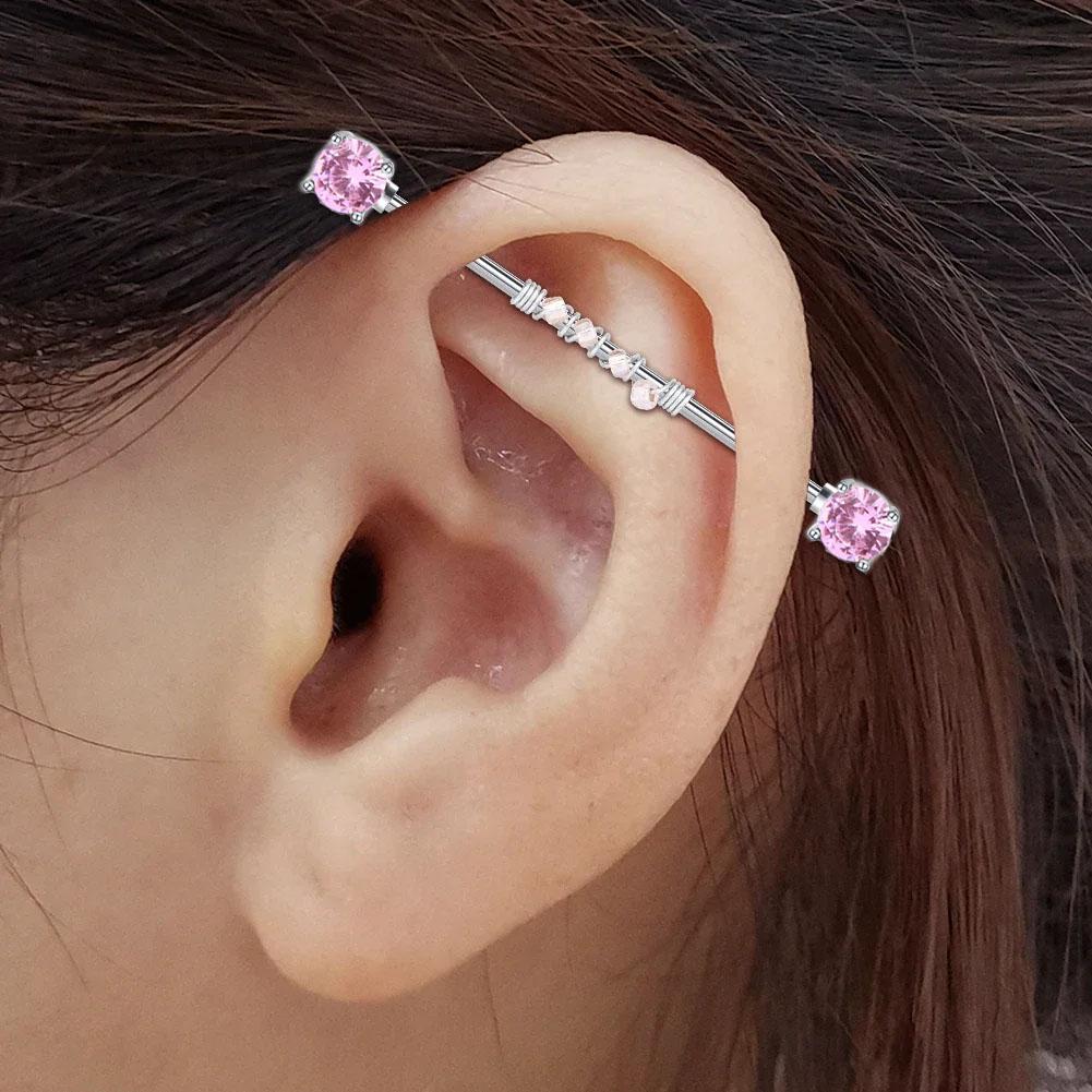 1pc/6pcs 14G 38mm Stainless St - Body Jewelry Industrial recension och pris