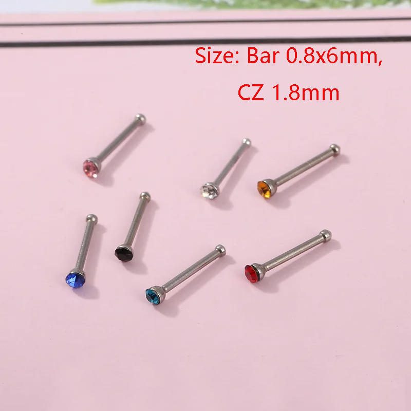 24pcs/box Crystal Nose Ring St - Body Jewelry Storage recension och pris