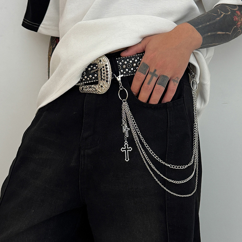 New Retro Punk Rock Cross Pant - Body Jewelry Waist recension och pris