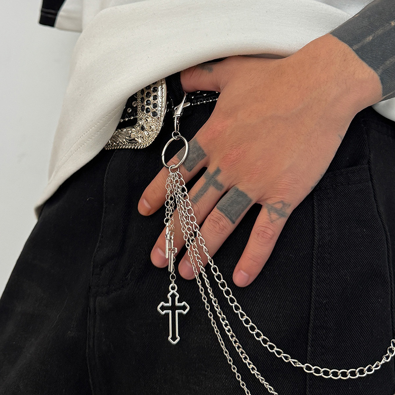 New Retro Punk Rock Cross Pant - Body Jewelry Waist recension och pris
