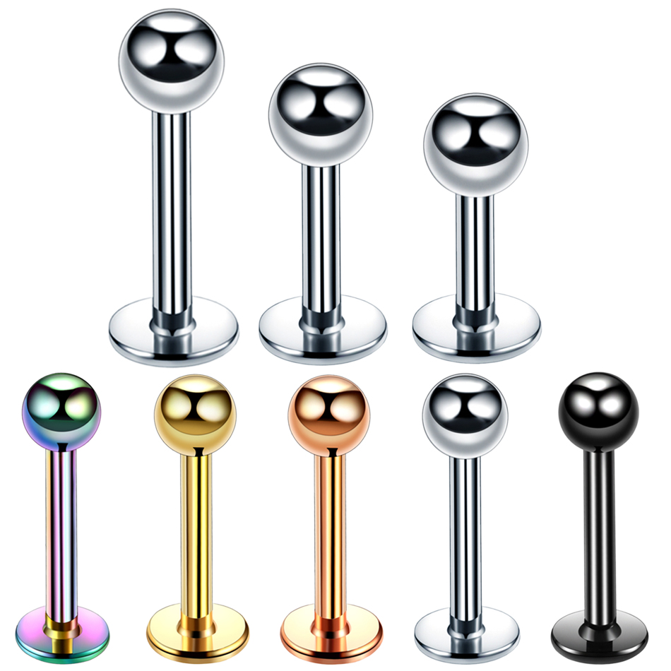 H-S Lot 1Piece Surgical Steel  - Flat Back Labret Stud recension och pris
