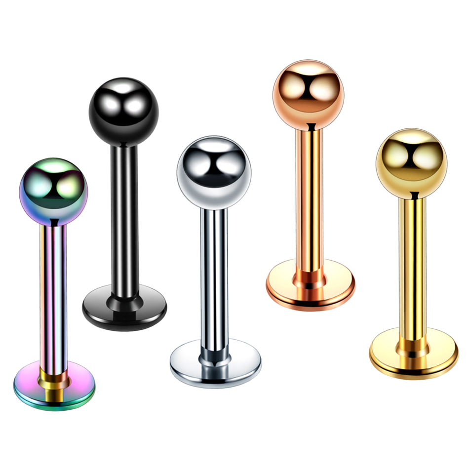 H-S Lot 1Piece Surgical Steel  - Flat Back Labret Stud recension och pris
