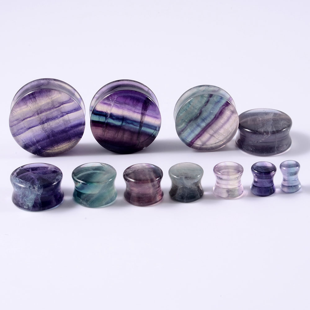 2PCS Natural Stone Double Flar - Body Jewelry Tunnels recension och pris