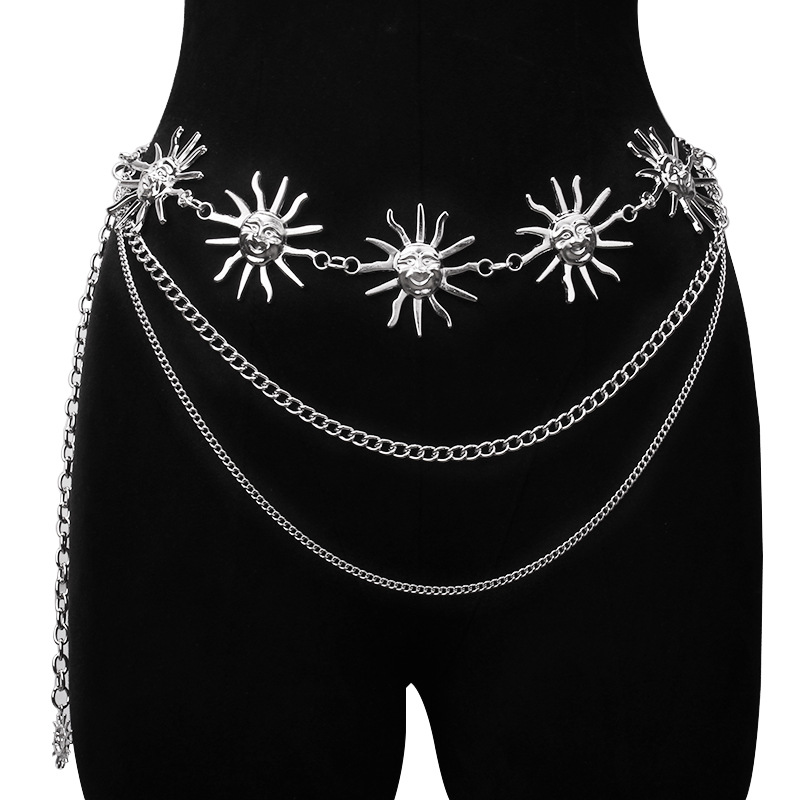 Chunky Multilayer Punk Gothic  - Body Jewelry Waist recension och pris