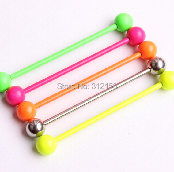 2 Pieces 14G 1.6mm Tongue Ring - Body Jewelry Industrial recension och pris